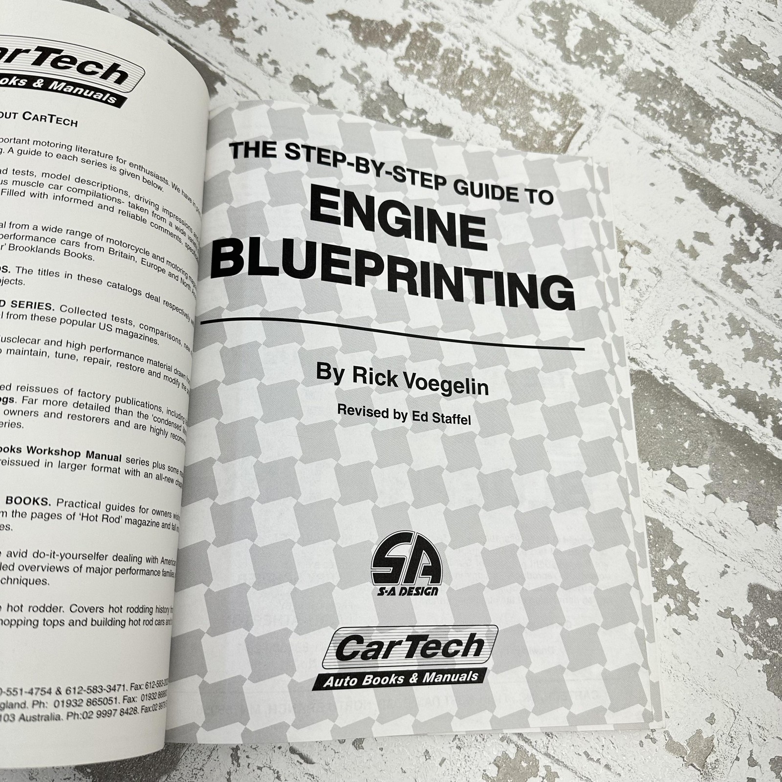 Vintage Step-By-Step Engine Blueprinting Rick Voegelin CarTech White PB 1997