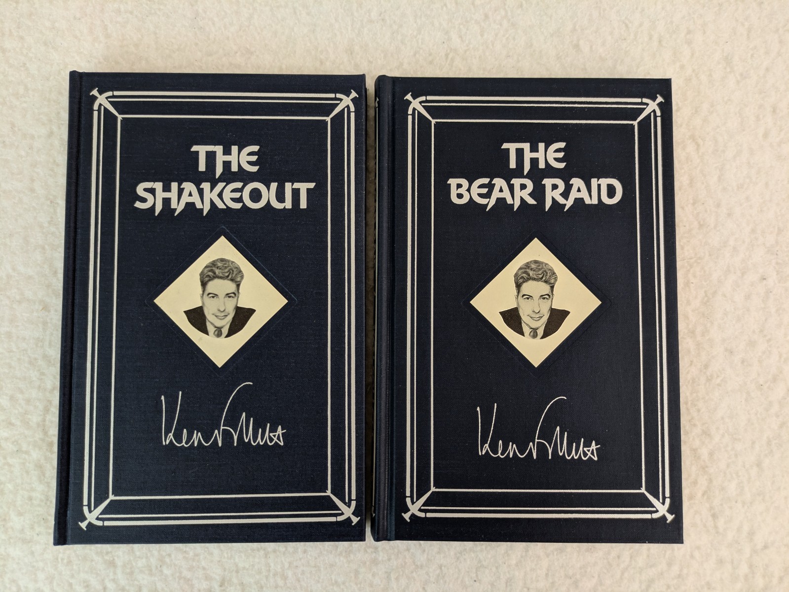Lot of 2 KEN FOLLET Shakeout & Bear Raid Armchair Detective Collector’s Editions