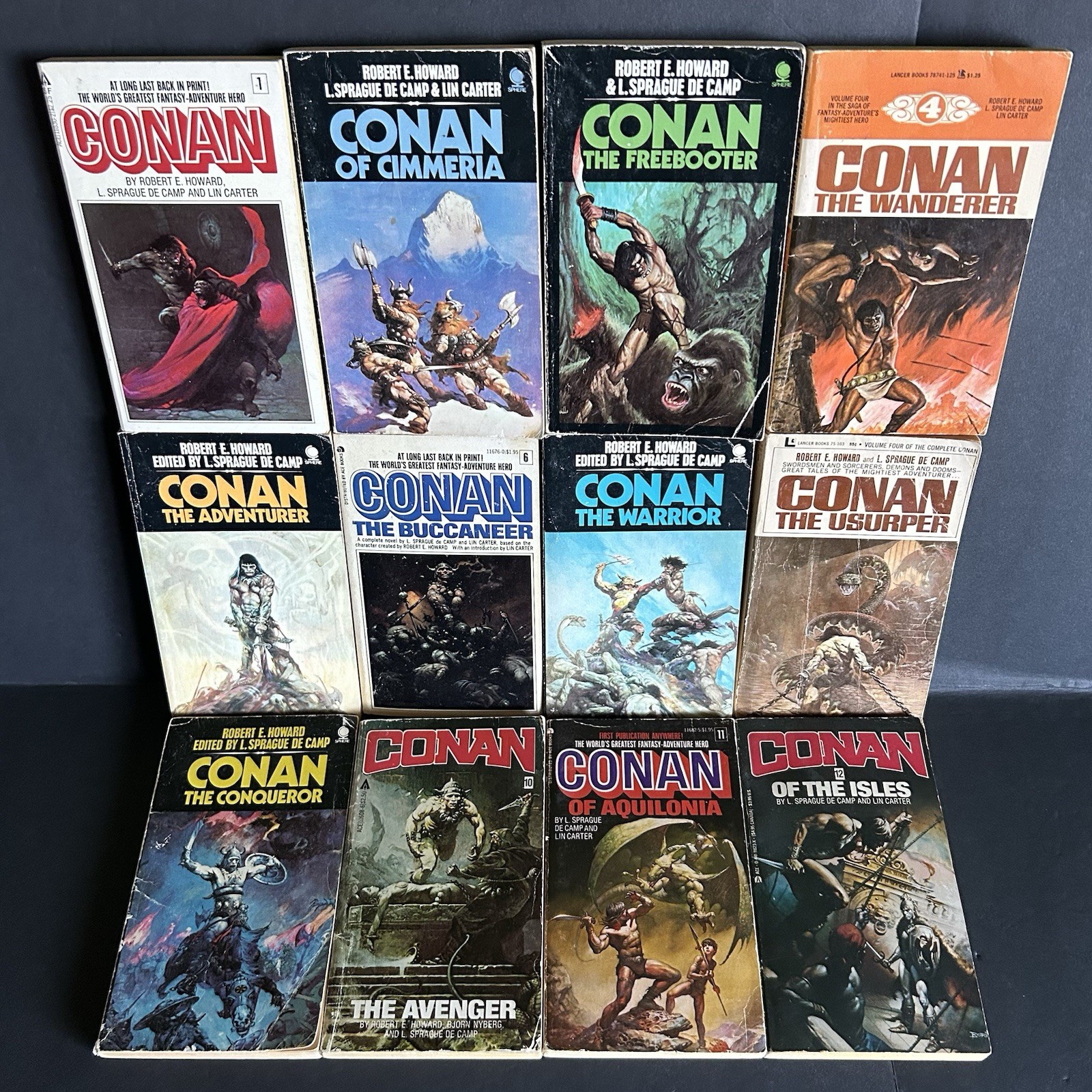 Conan Complete Main Series Robert E. Howard Mixed Publisher Vintage PB Book Set