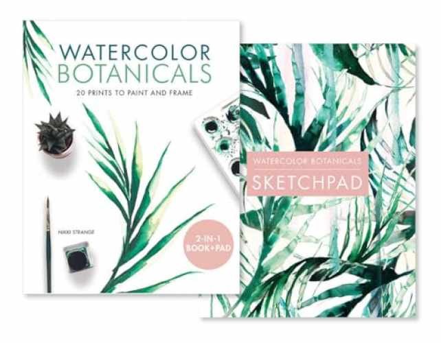 Watercolor Botanicals (2 Books in 1): – Paperback, by Strange Nikki – Very Good