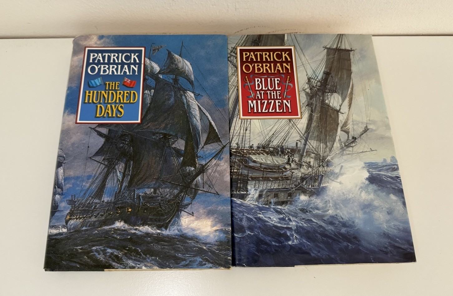 2 Patrick O’Brian Hardcover Books – 19 + 20 Hundred Days and Blue at the Mizzen