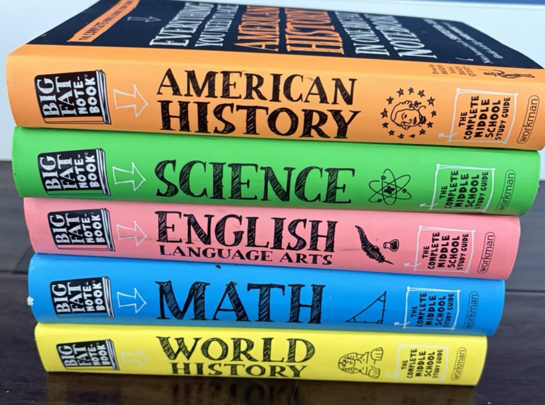 The Complete Middle School Study Guide Big Fat Notebook Lot of 5 History Science