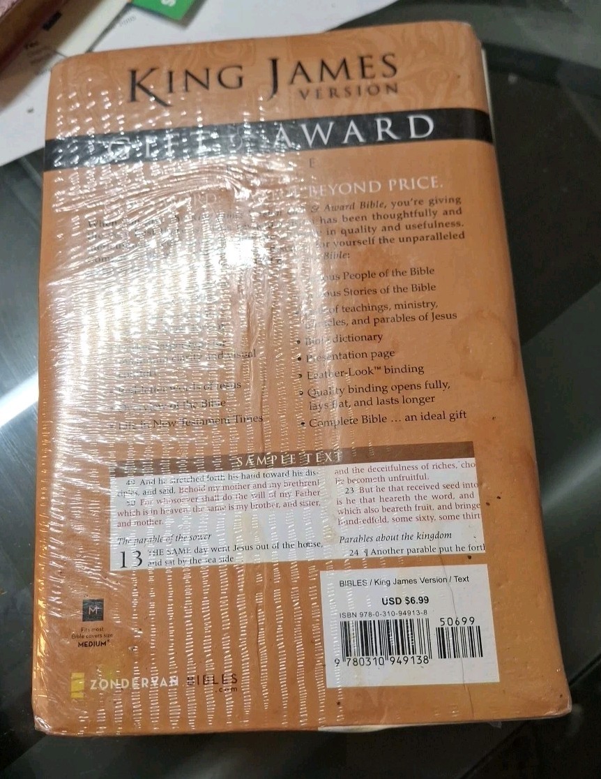 King James Version Gift and Award Bible by Zondervan Bibles Staff