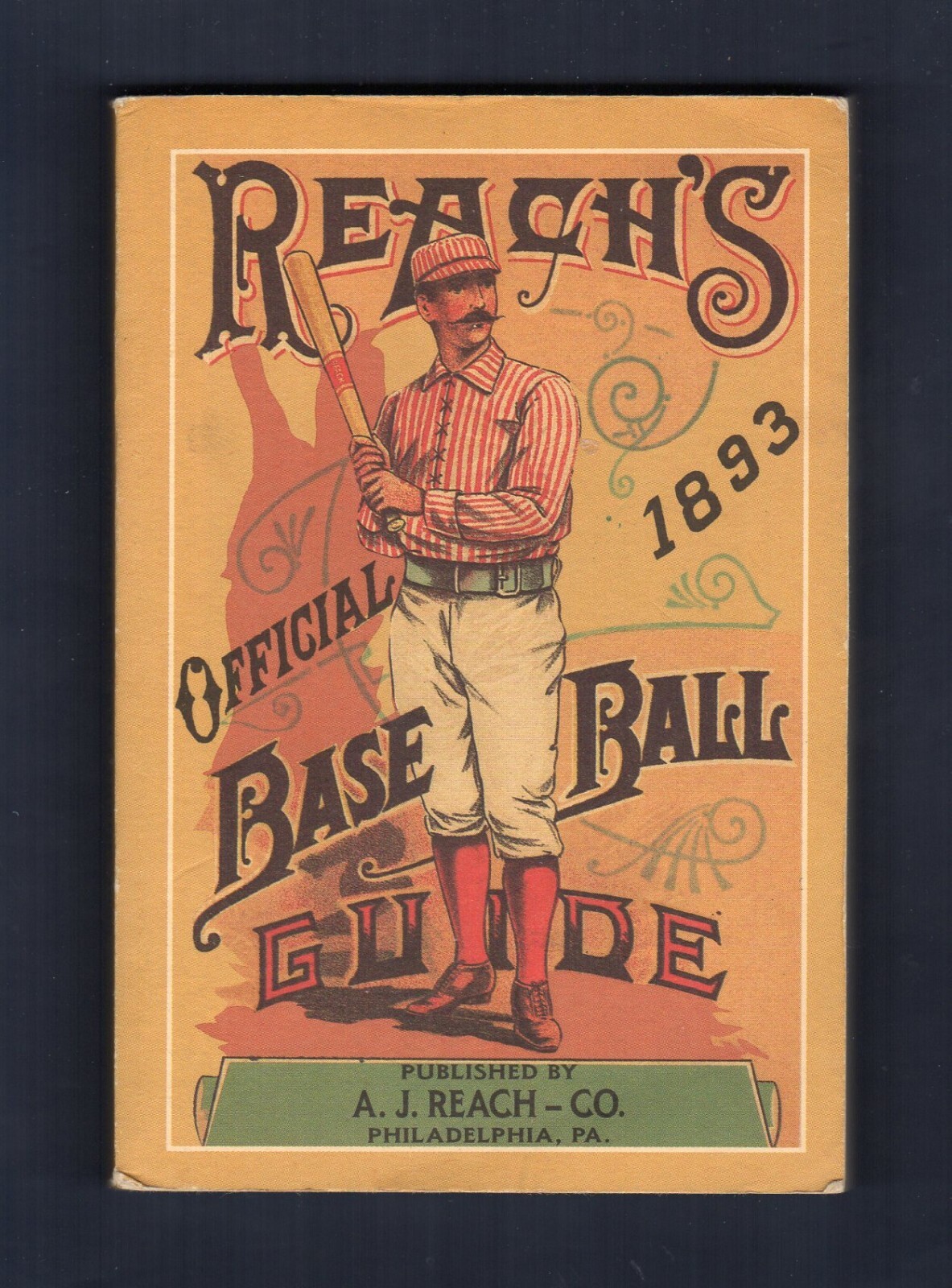 1893 REACH’S BASEBALL GUIDE | 1989 Horton P.C. | 160 pages ~ Scarce REPRINT!