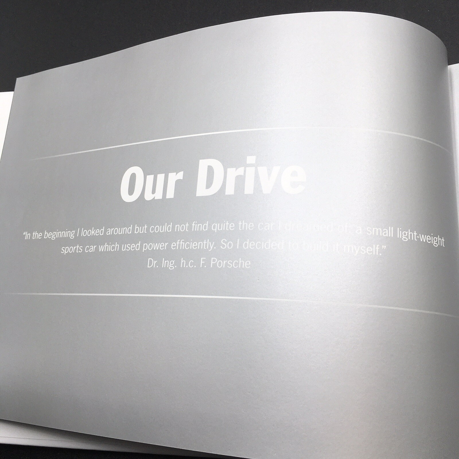 The Porsche Principle 12/2015 2016 White Hard Cover Dealer Promotional Book Auto