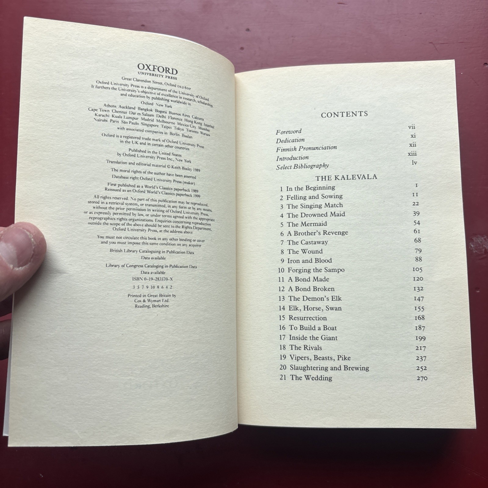 Kalevala by Elias Lönnrot and Keith Bosley (1999, Uk-Trade Paper)