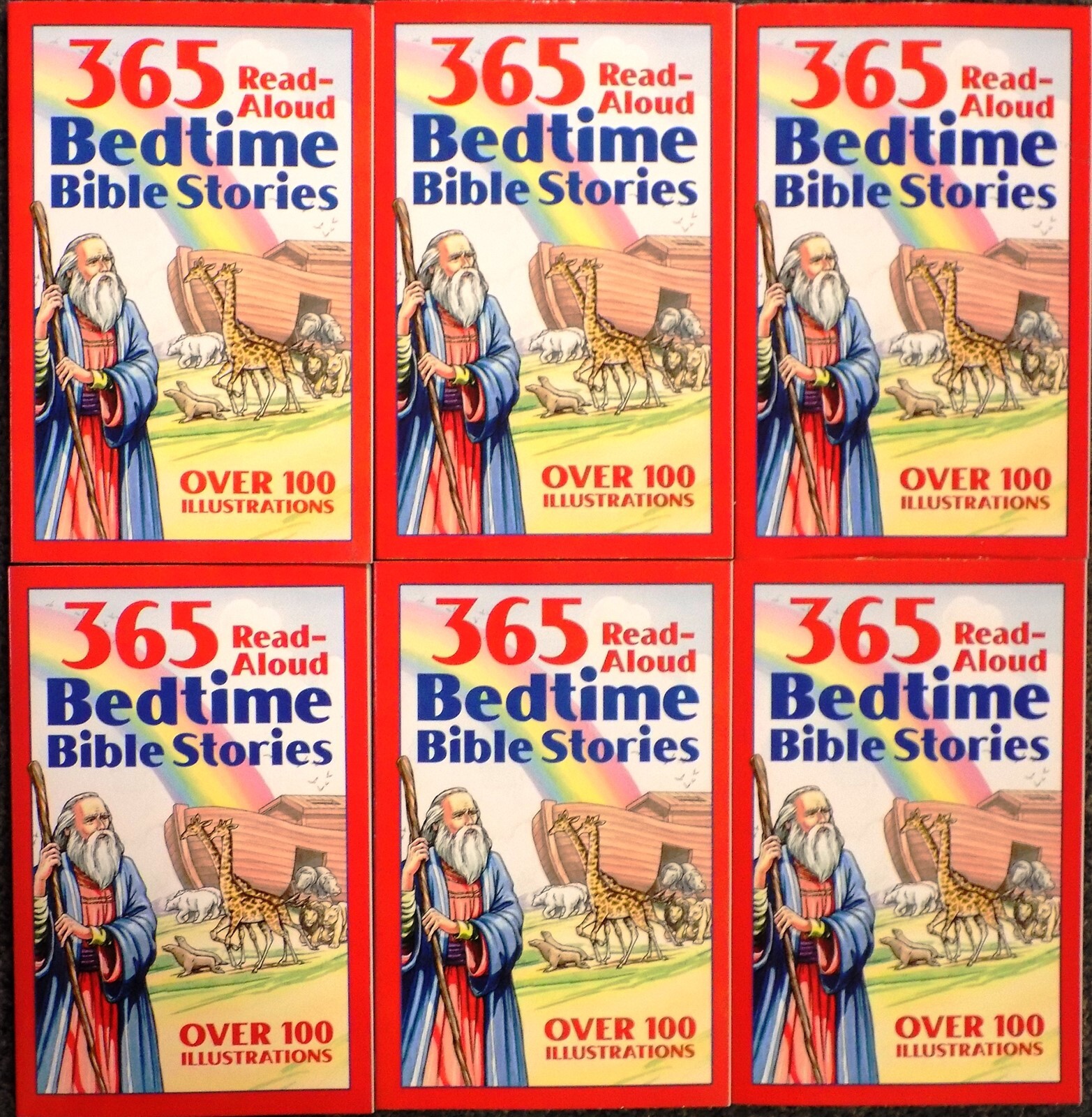 Set of 6 365 Read-Aloud Bedtime Bible Stories by Daniel Partner 1995 Paperback