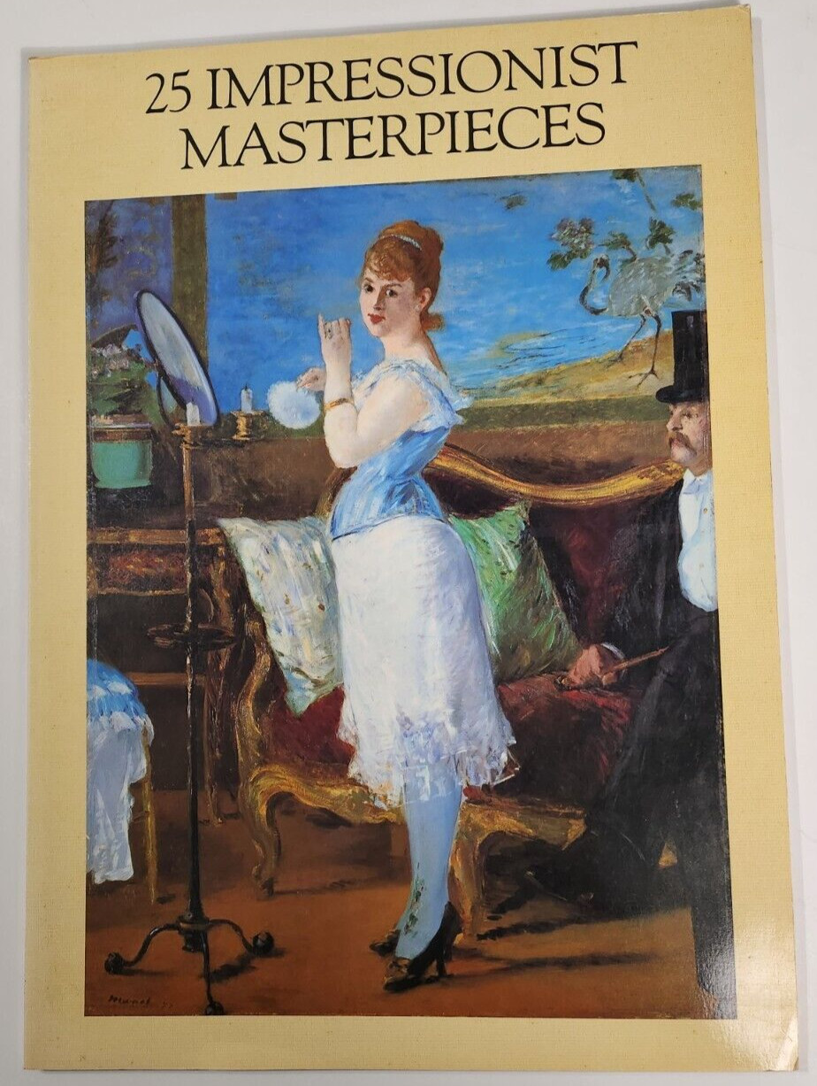 25 Impressionist Masterpieces Frank Getlein 1981 Harry N. Abrams, Inc. VTG TPB