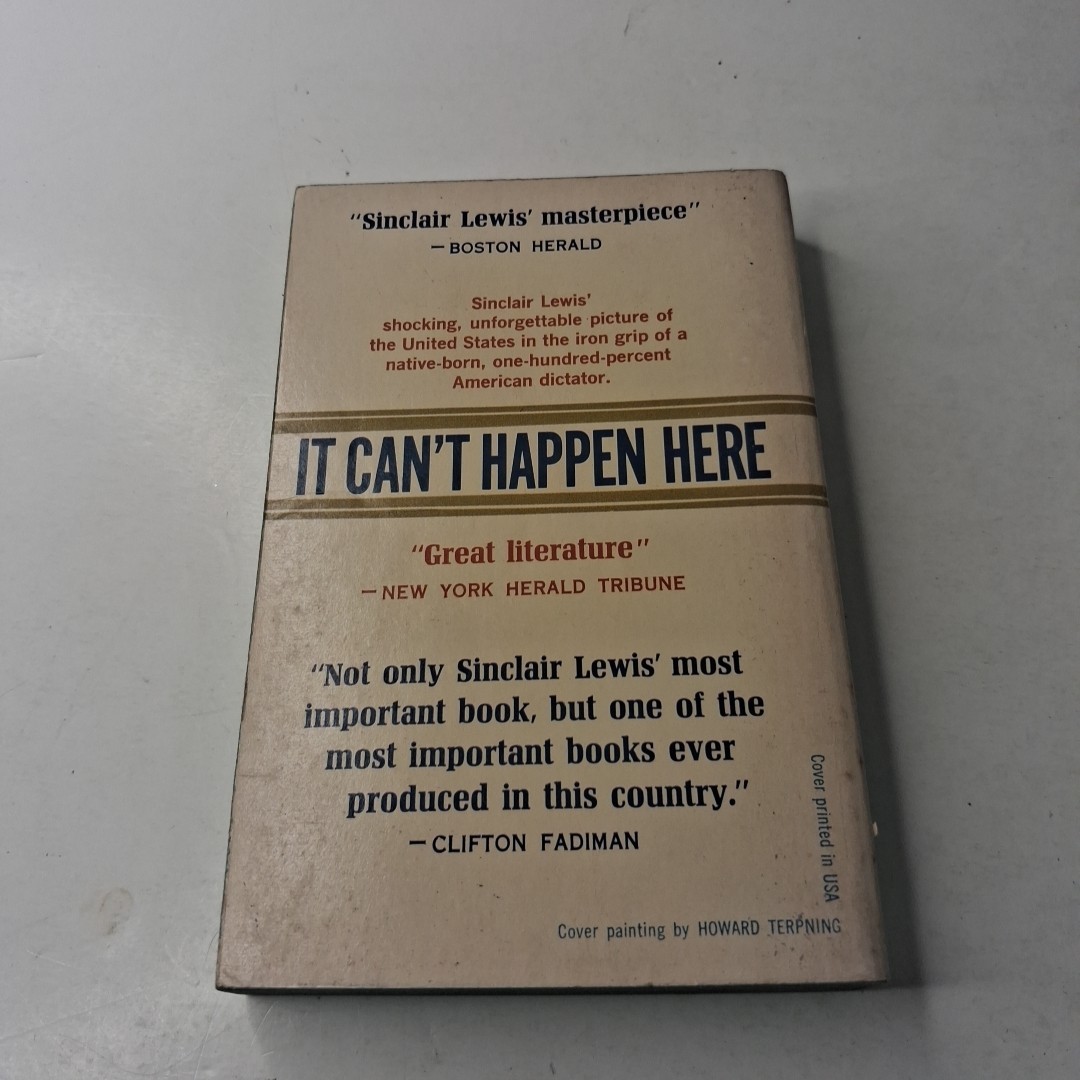 It Can’t Happen Here MMPB (1965) 4th Dell Printing