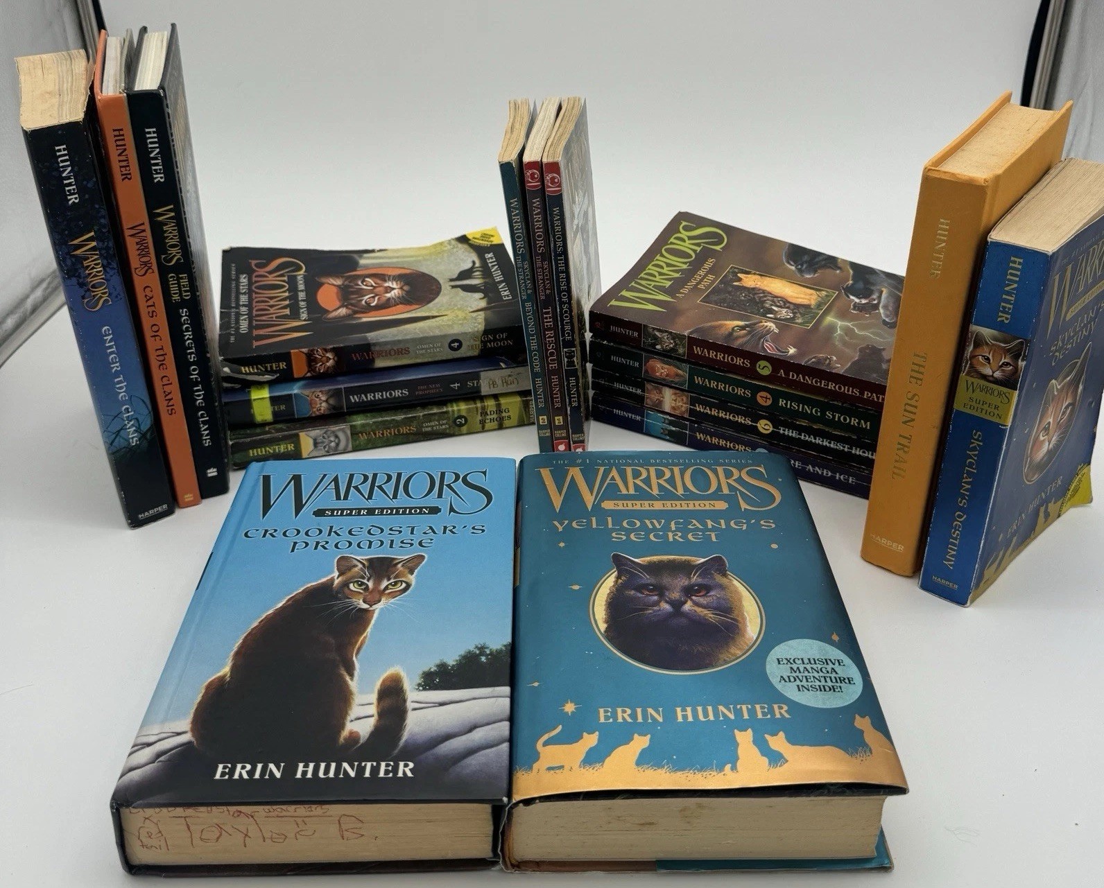 Warriors Erin Hunter Book Lot Of 17 Mixed Hardcover Paperback Super Editions