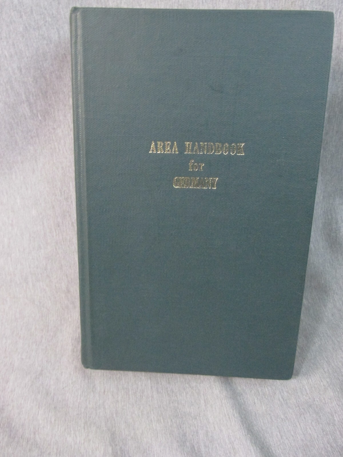 AREA HANDBOOK FOR GERMANY 1960 DA PAM 550-29 Hardback