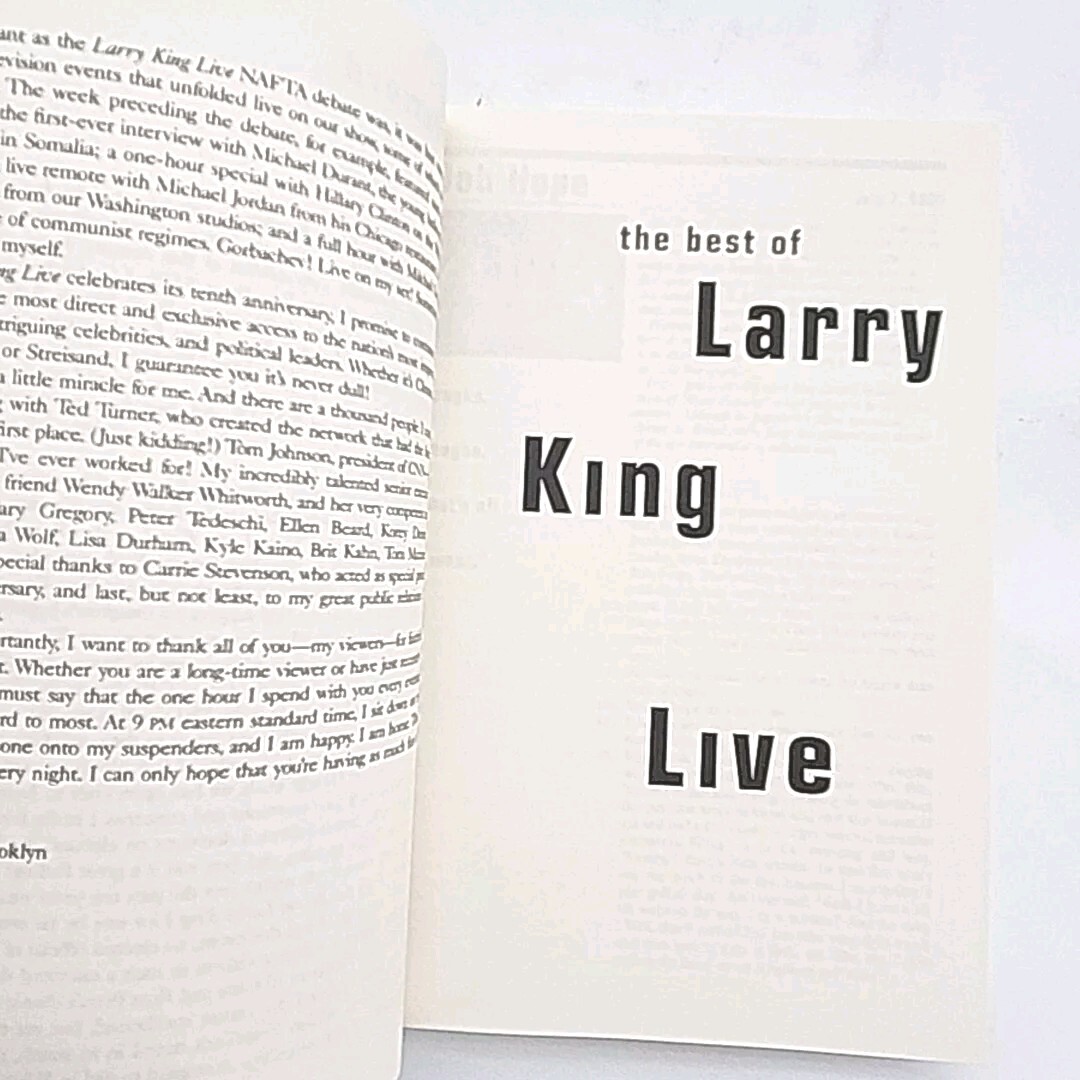 The Best of Larry King Live The Greatest Interviews 1st Edition Paperback Book