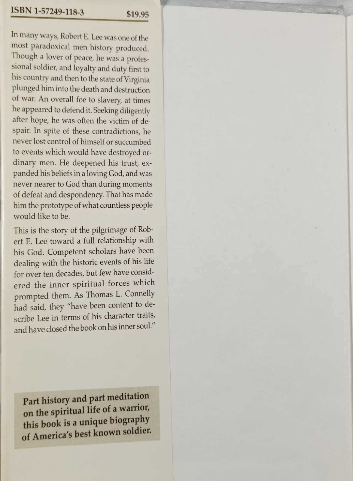 And One Was a Soldier The Spiritual Pilgrimage Robert E. Lee Robert R. Brown