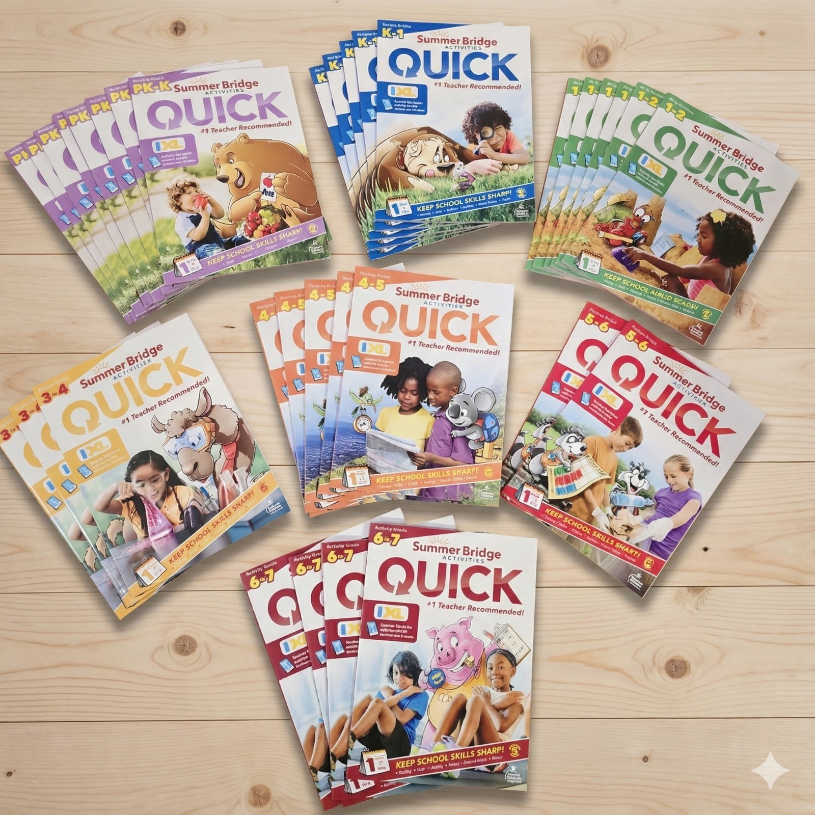 Wholesale Lot 33 Summer Bridge Activities Quick Pre-K- 7th Grade Science Reading