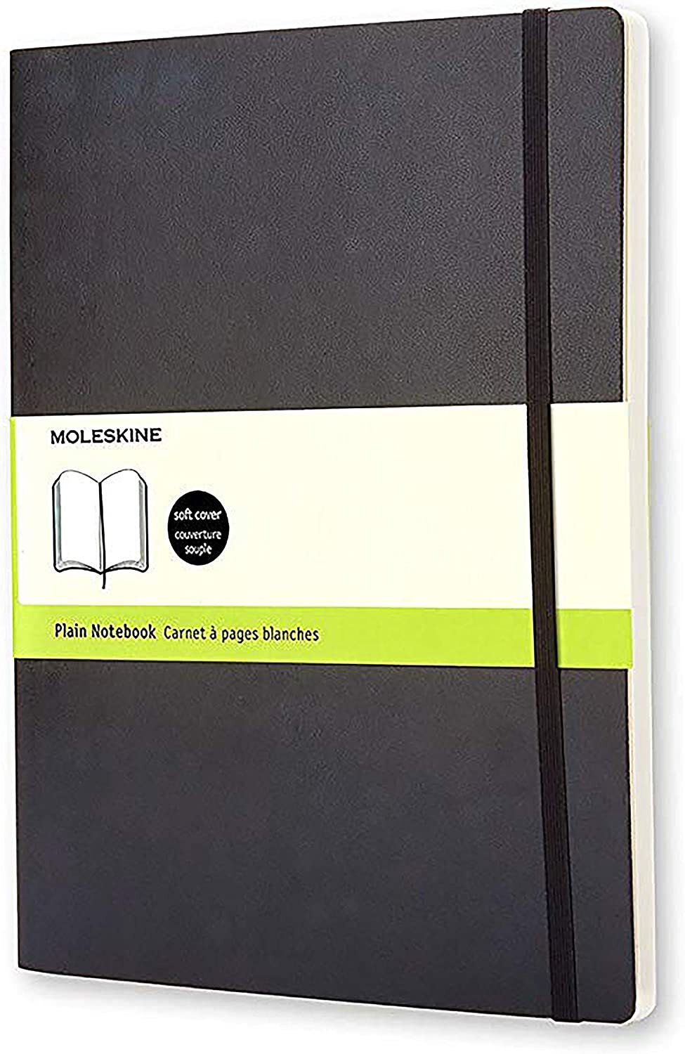 Moleskine Classic Notebook Soft Cover XL Plain/Blank Black 192 Pages