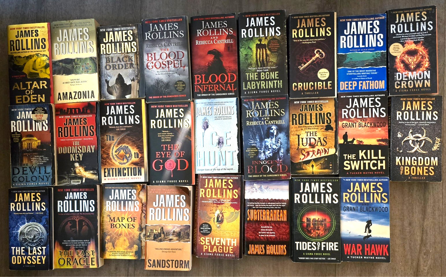 Huge BIG Lot 26 James Rollins Almost Complete Sigma Force, Standalone…