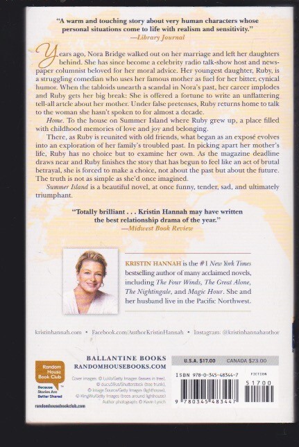 Summer Island: A Novel by Kristin Hannah Paperback 2004 NEW
