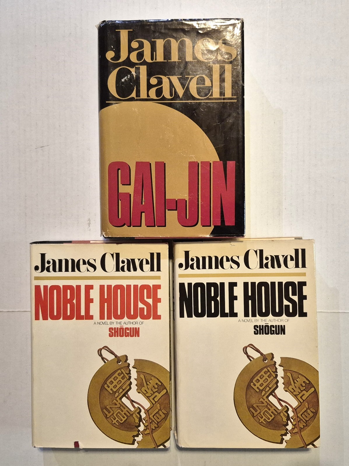 James Clavell Asian Saga lot Gai-Jin Noble House Vol 1 & Vol 2 HC good preowned