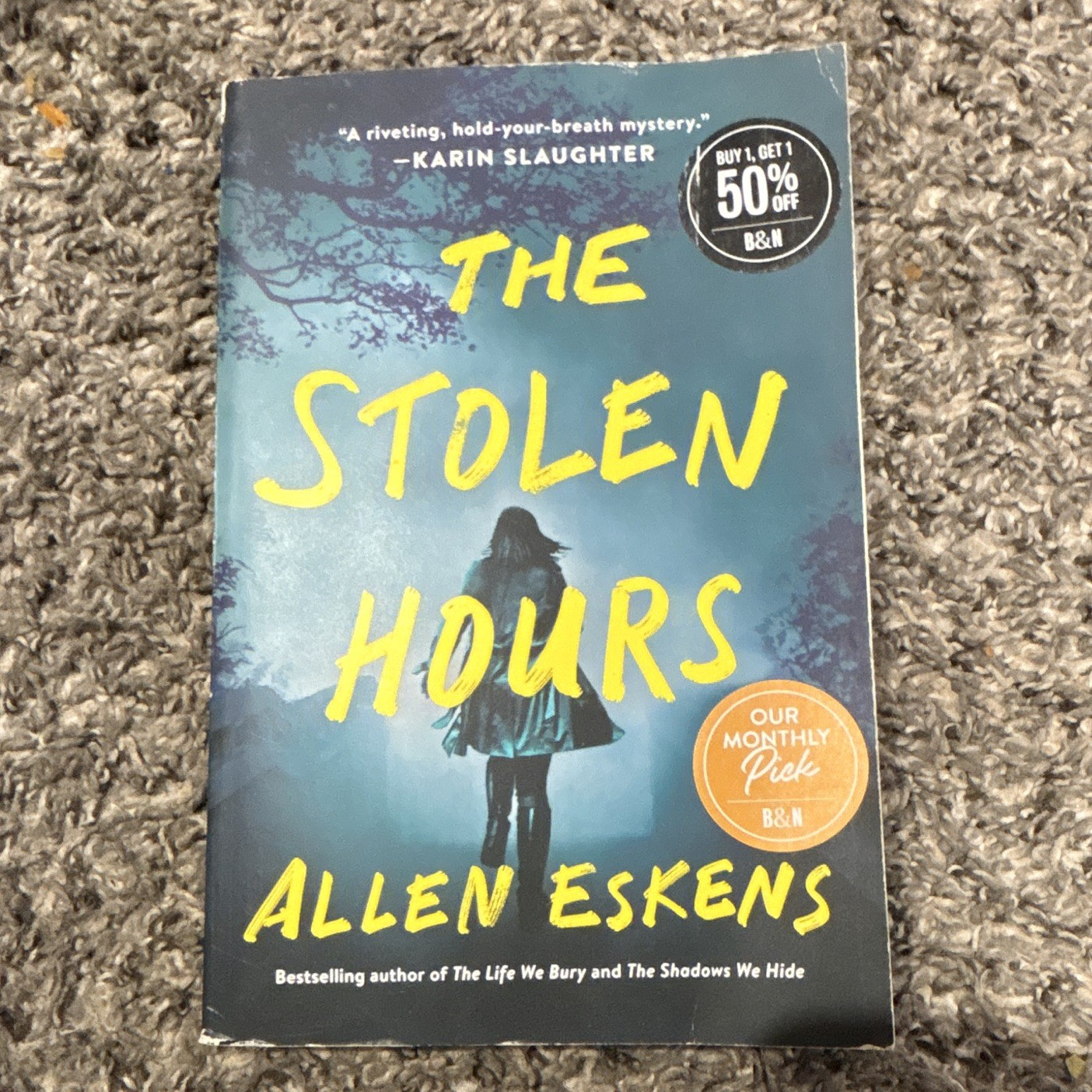 The Stolen Hours by Allen Eskens Paperback Mystery Fiction Novel, Young Adult
