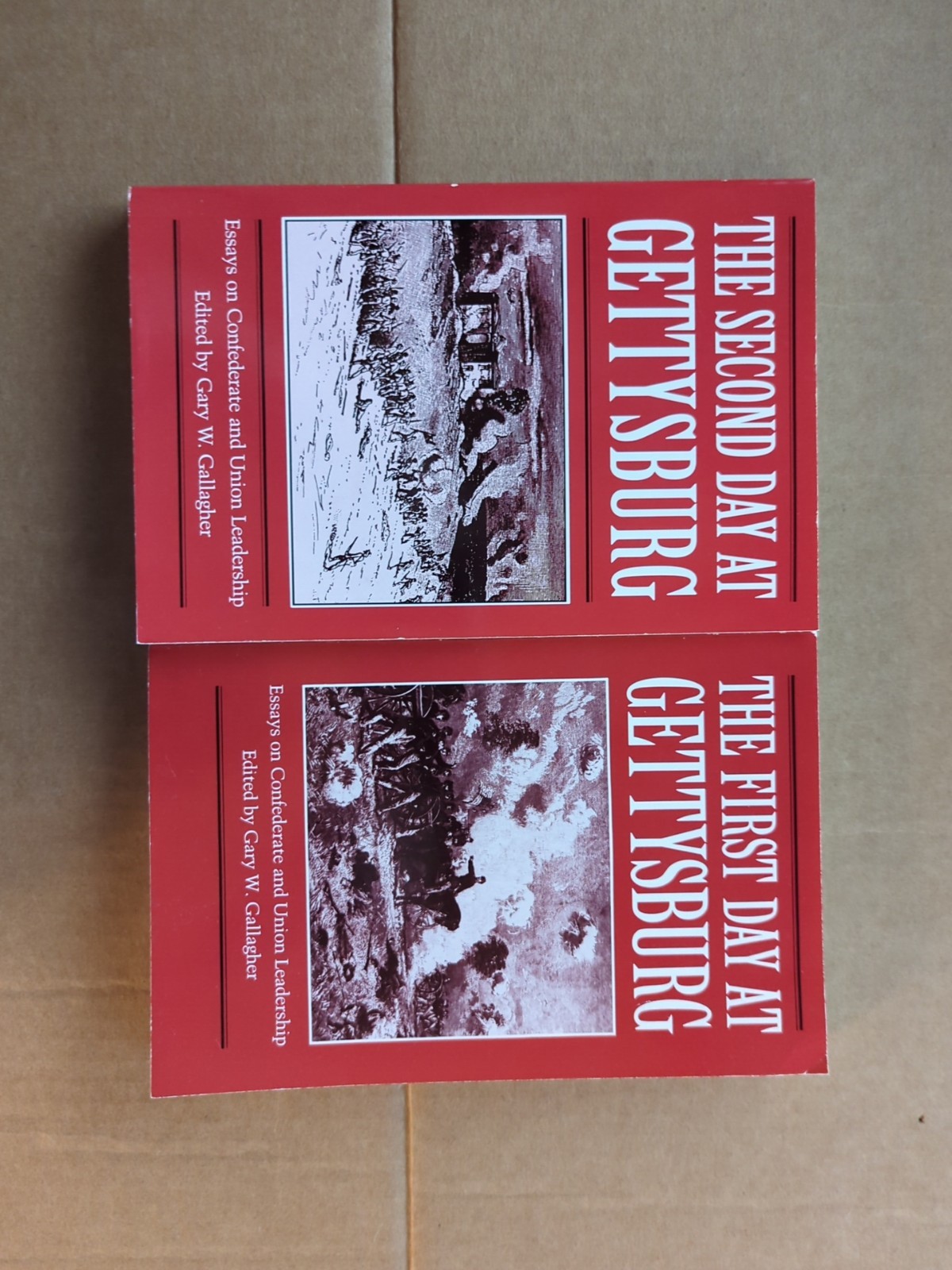 First & Second Day at Gettysburg 2 book set lot Gary W Gallagher