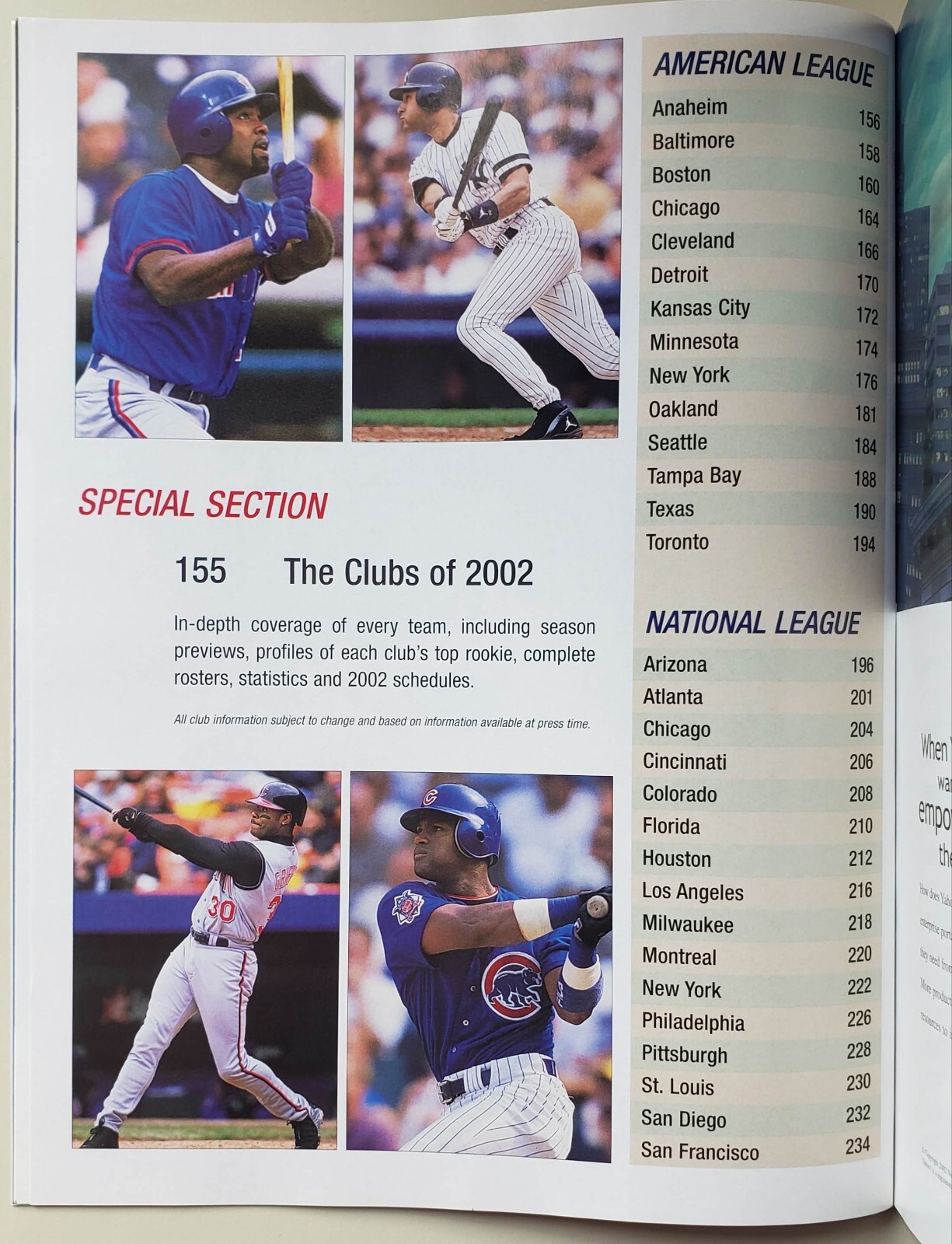 2002 MLB Official Guide To The 2002 Baseball Season Program 240 Pages MINT/NEW
