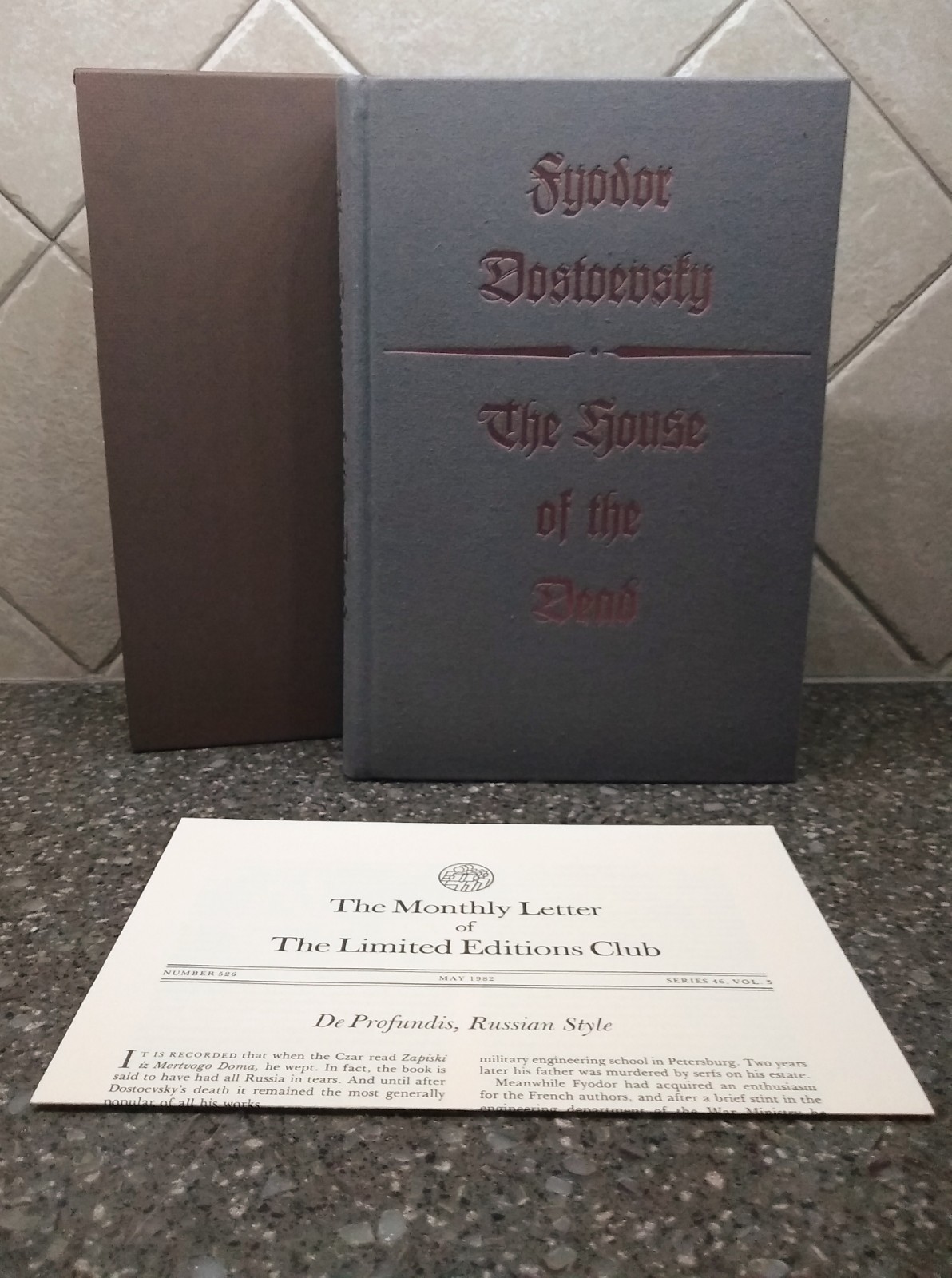 THE HOUSE OF THE DEAD FYODOR DOSTOEVSKY 1982 LIMITED EDITIONS CLUB SIGNED /2000