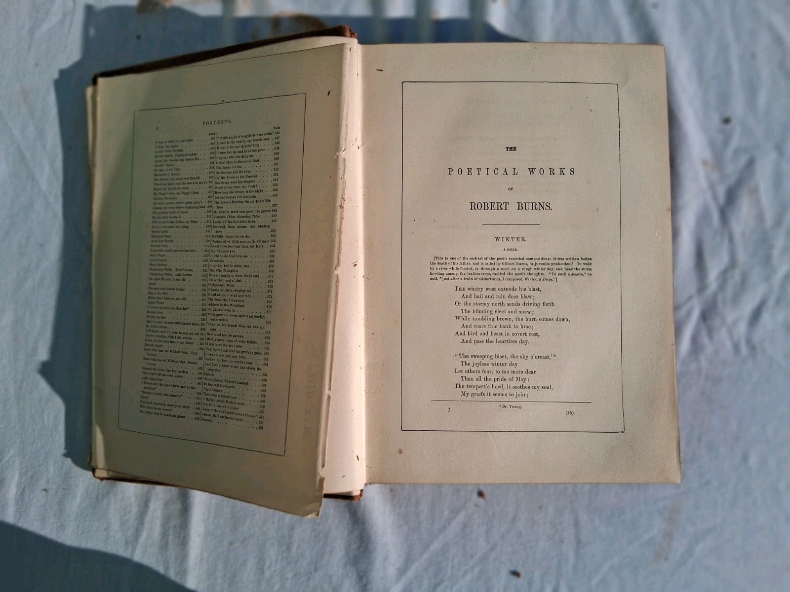 Poetical Works of Robert Burns Leather cover 1800s