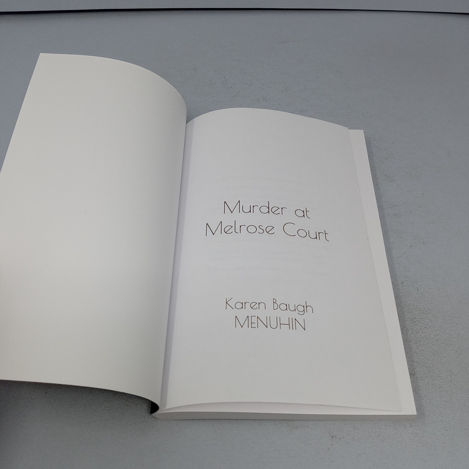 Murder at Melrose Court: 2018 Paperback by Karen Baugh Menuhin