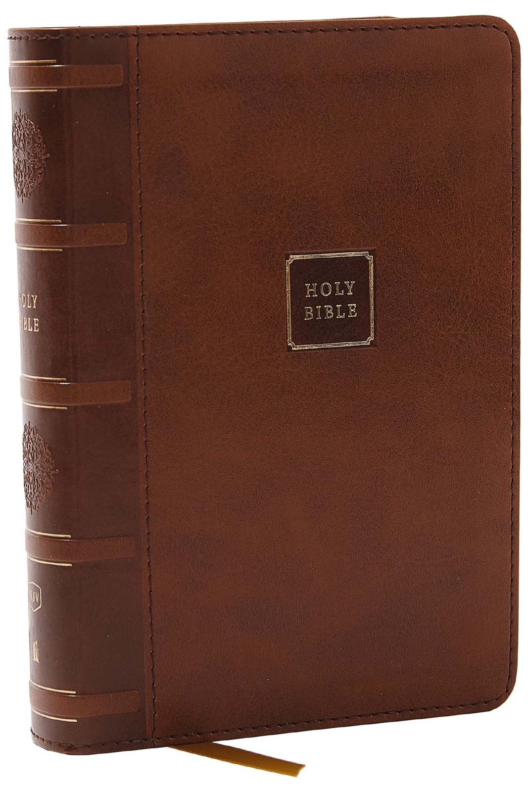 KJV Compact Bible w/ 43,000 Cross References, Brown Leathersoft, Red Letter,