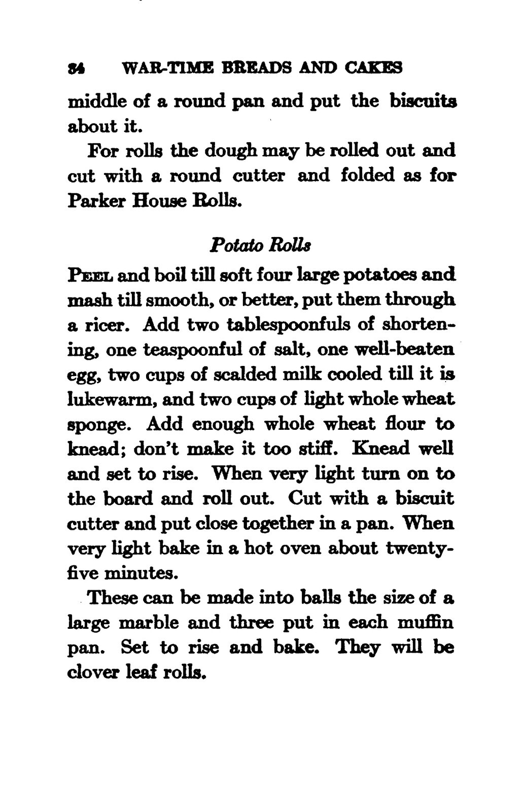 “1918” War-time breads and cakes Cook Book 72 Pages