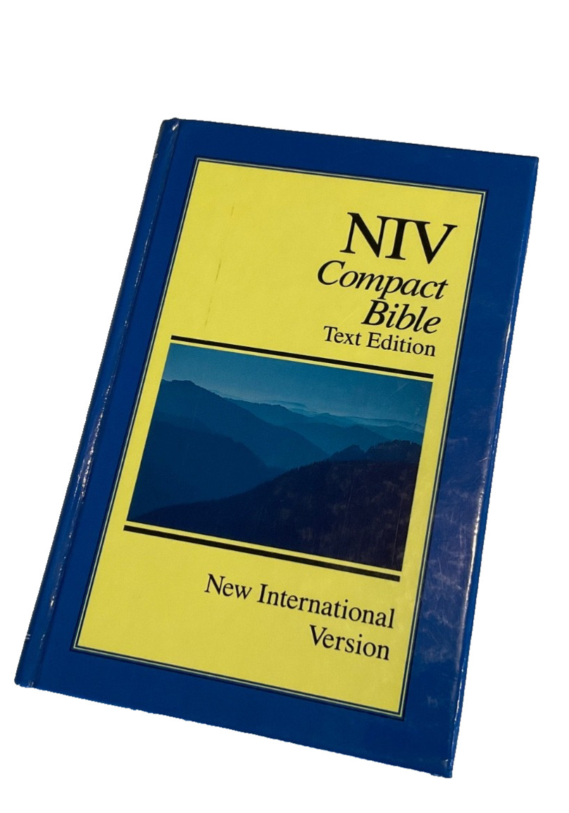 NIV Compact Text Bible 1990 First Printing Blue Hardcover 1984 NEW
