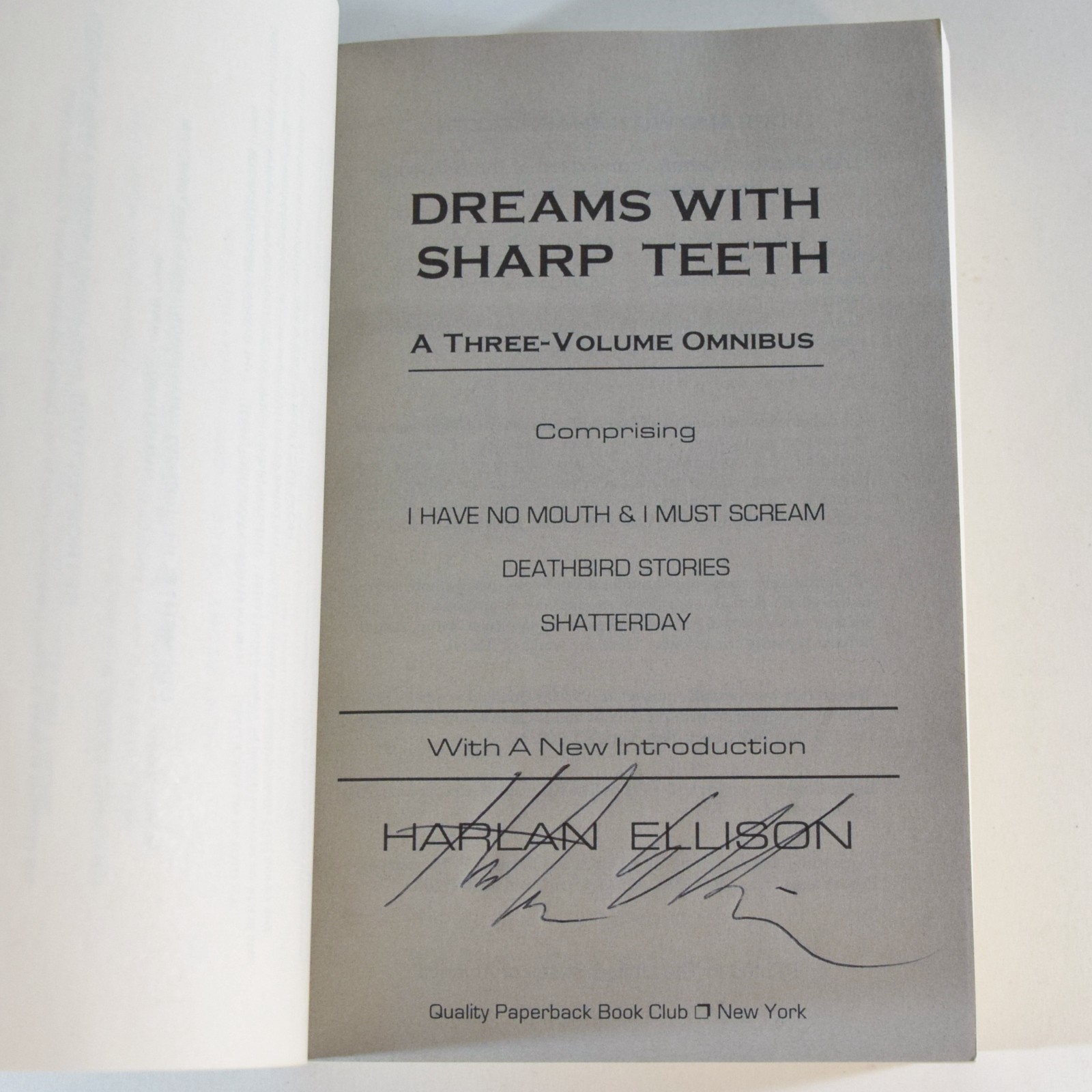 Dreams With Sharp Teeth – Harlan Ellison SIGNED – Omnibus 1991 – I have no mouth