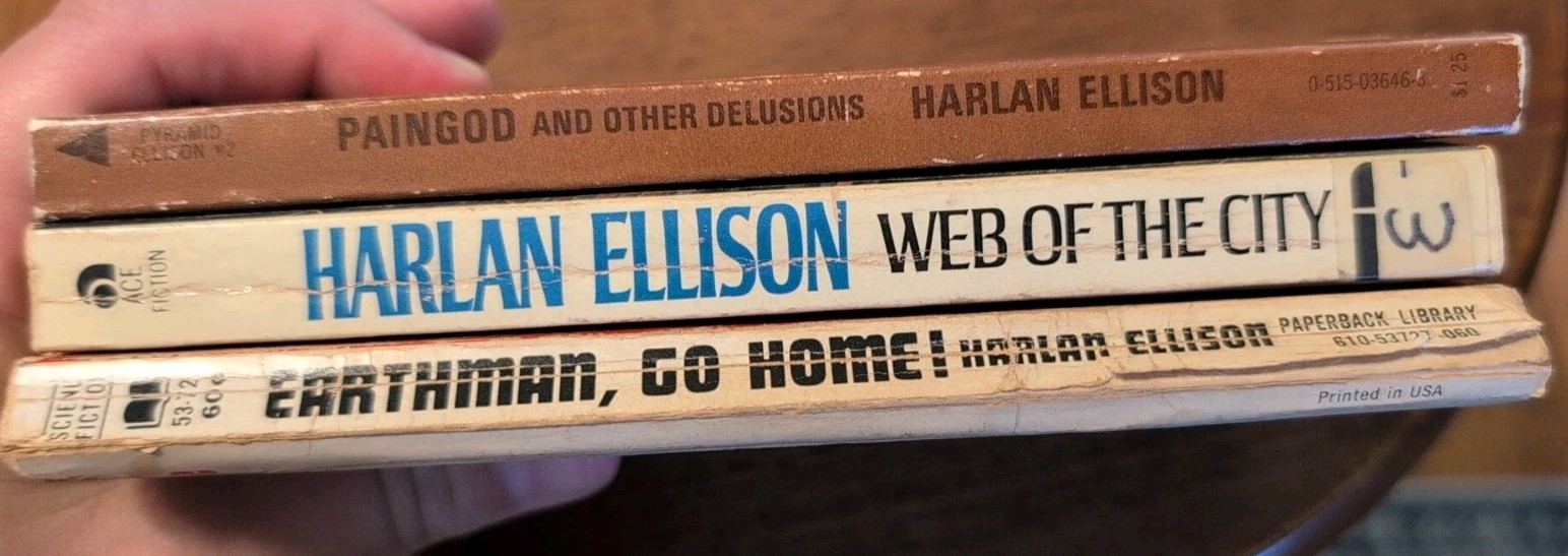 Harlan Ellison 3 Book Lot – Paingod And Other Delusions + Web Of The City PB’s