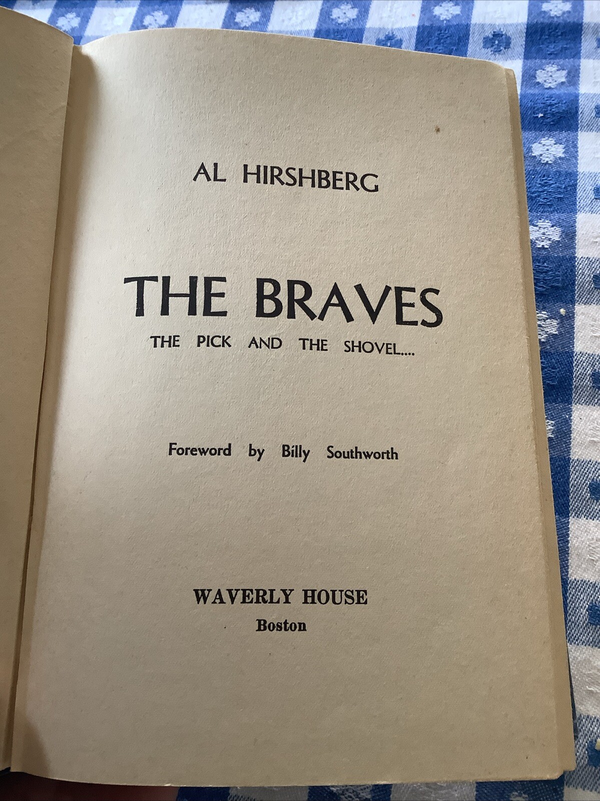 Baseball Book On Boston Braves Signed By Famed Brave Tommy Holmes