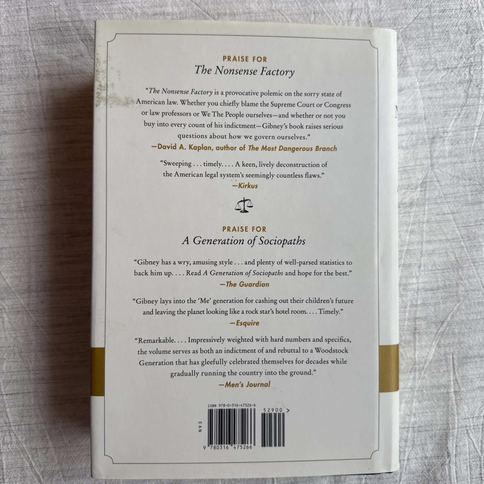 Nonsense Factory : The Legal System by Bruce Cannon Gibney (2019, Hardcover)