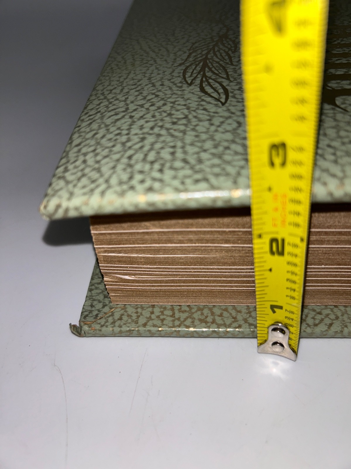 Catholic Holy Bible Heirloom Edition, Green Leather 12″X9″ Gold Edge KJV 1971