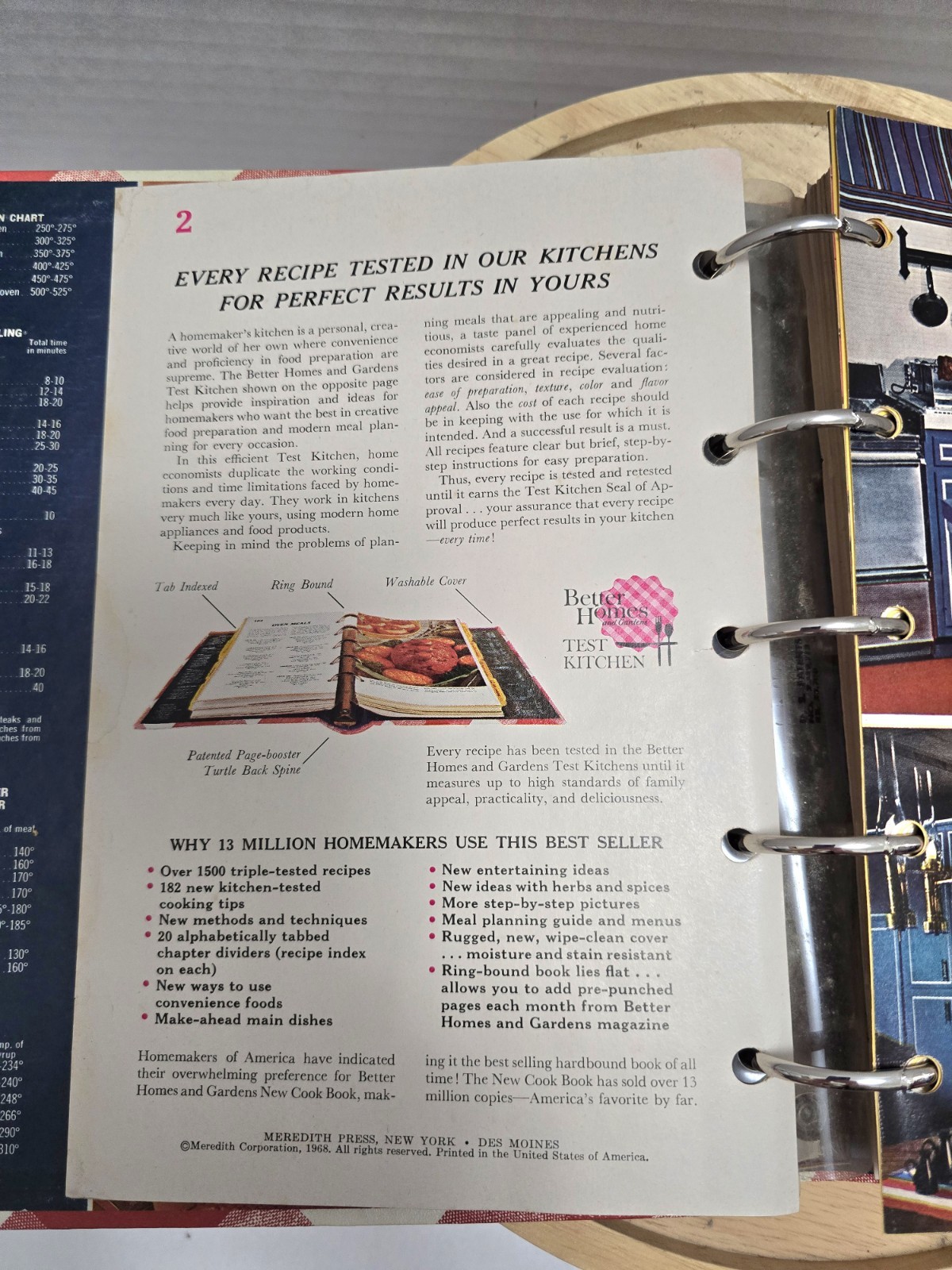 Better Homes And Gardens New Cook Book: Five -5- Ring Binder – 1968 Edition