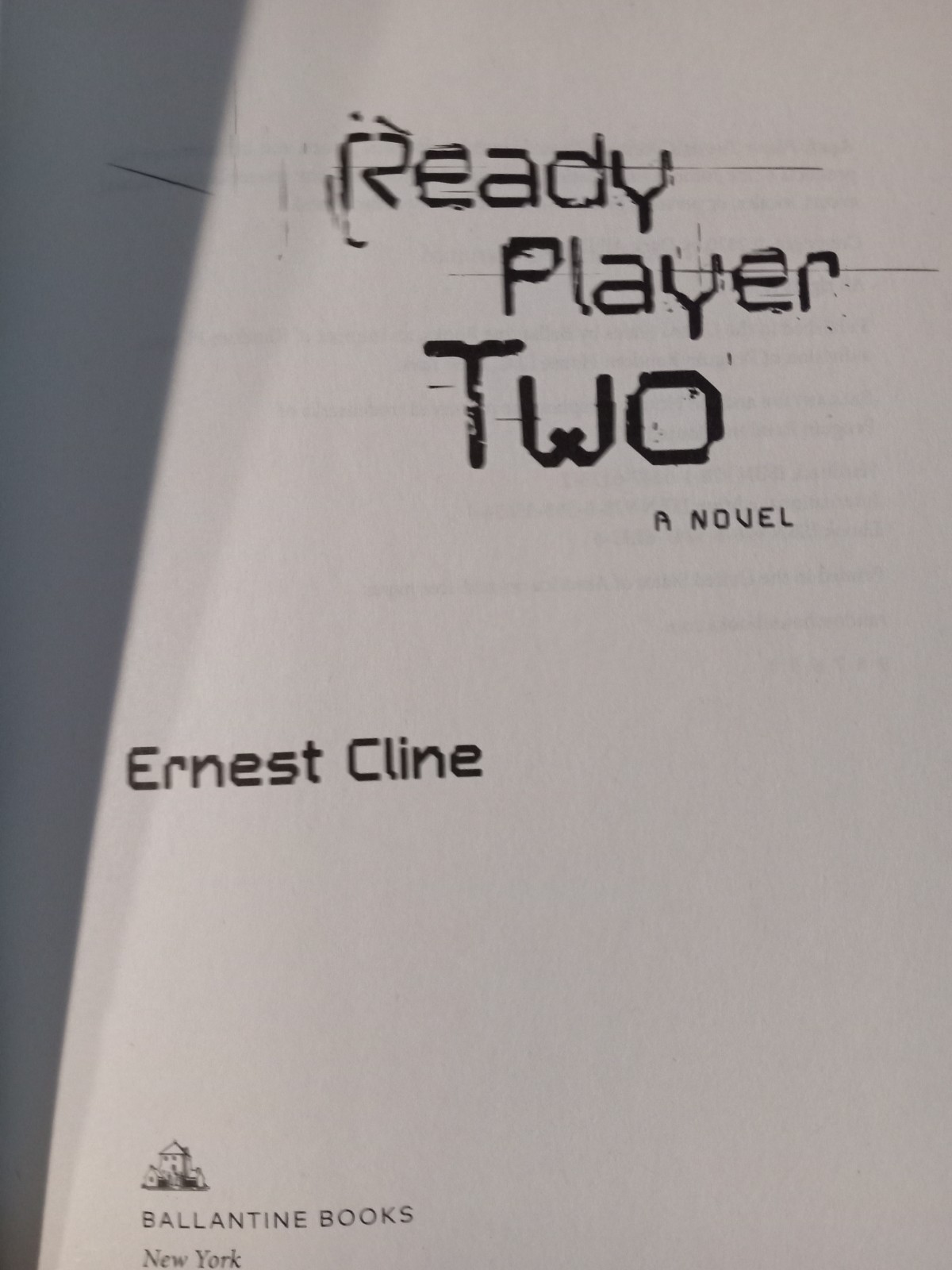 Ready Player Two : A Novel by Ernest Cline (2020, Hardcover) NM