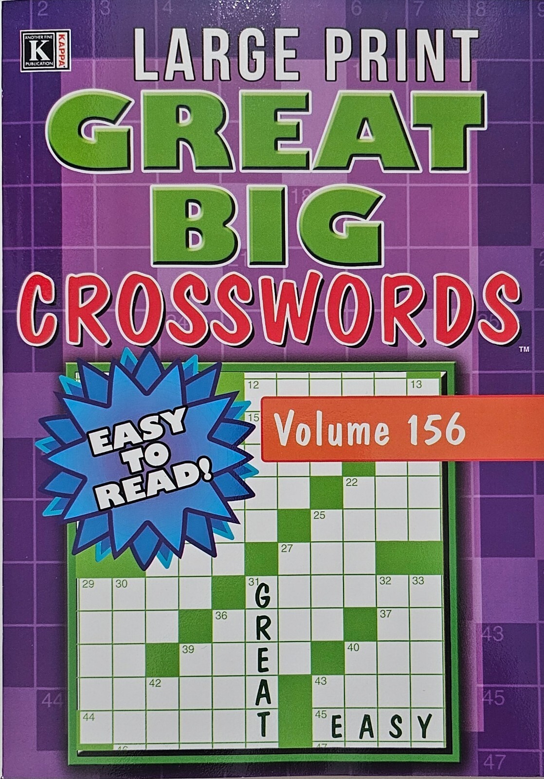 3 Large Print Great Big Crosswords Puzzle Books Vol# 154, 155, 156 Hobby Games