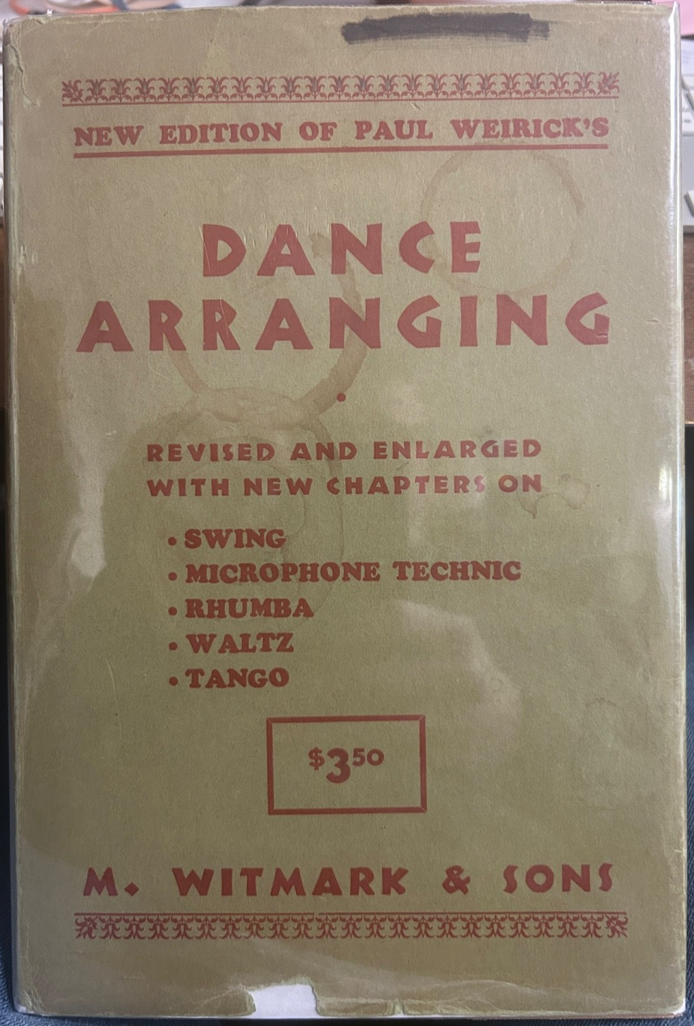 Dance Arranging Revised and Enlarged by Paul Weirick’s 1937 HC