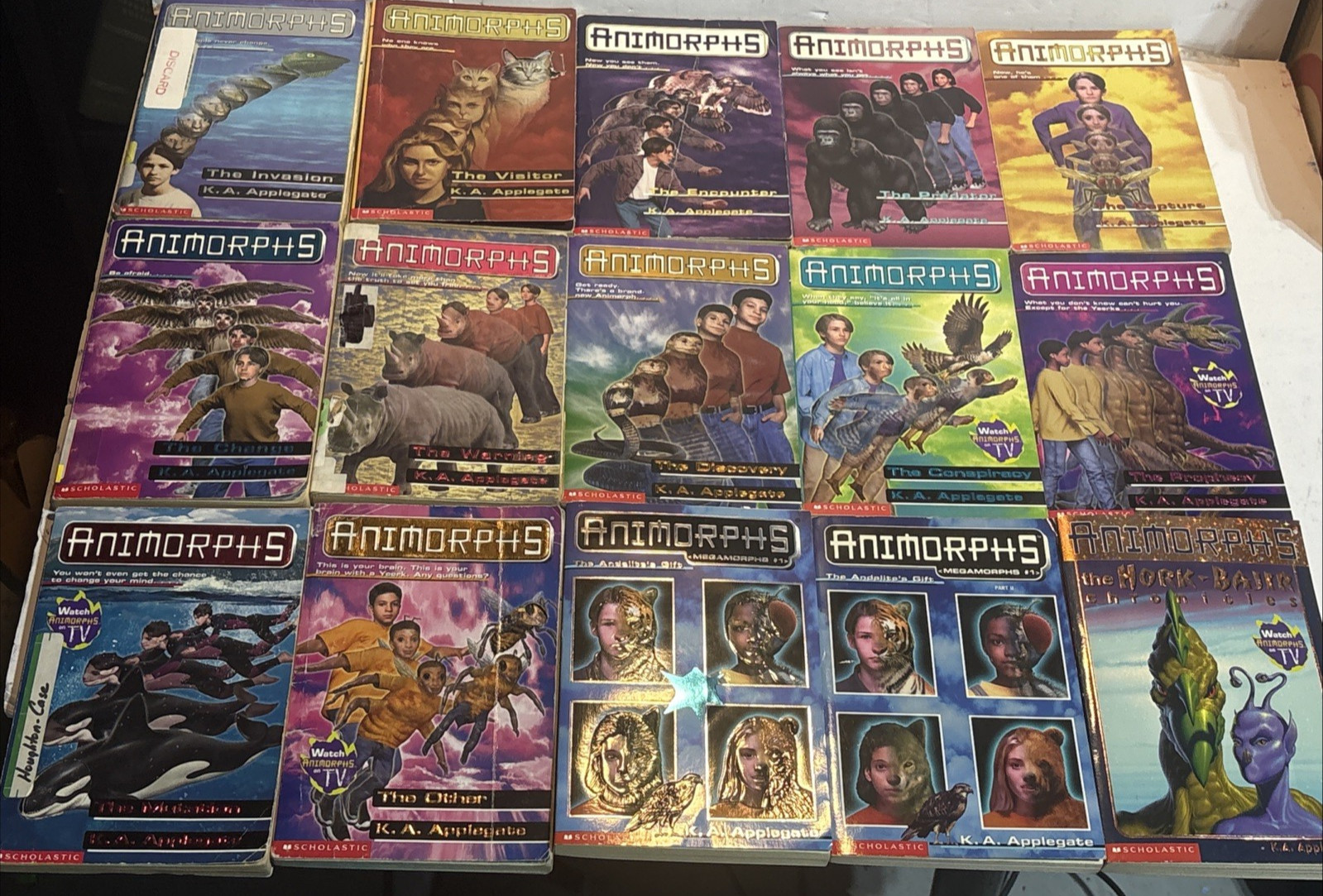 Animorphs Megamorphs 1990s Nickelodeon K. A. Applegate Lot of 15 PB Paperbacks