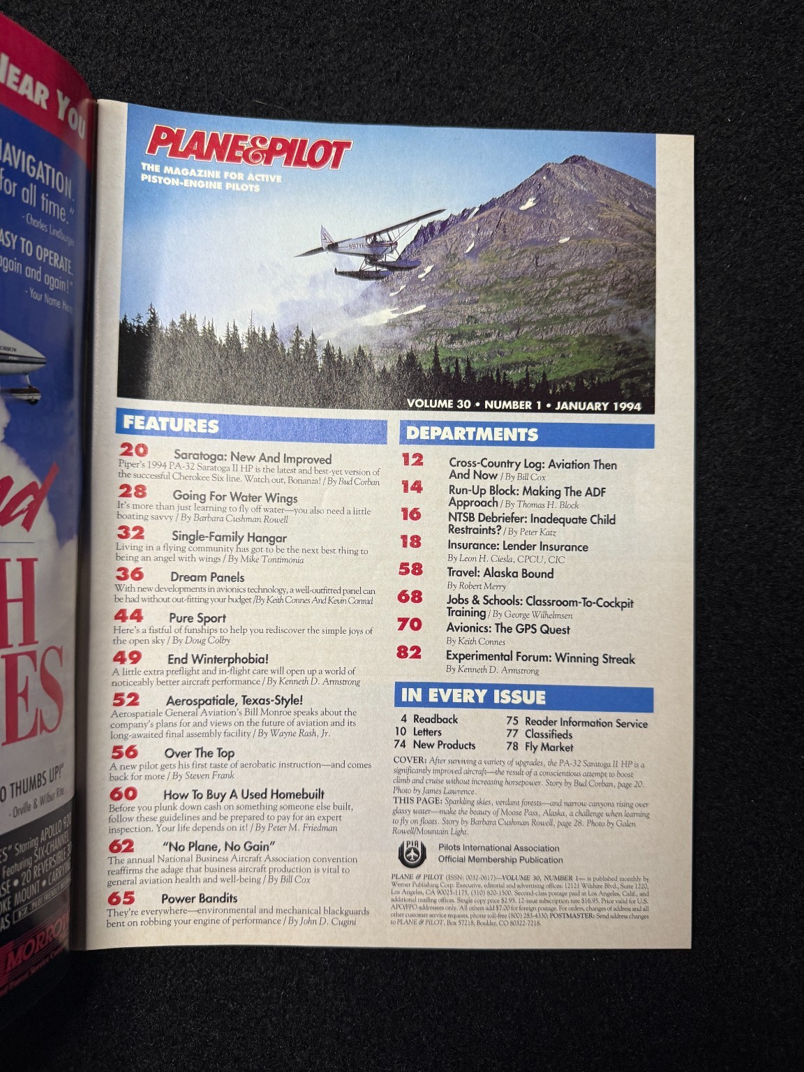 Plane & Pilot Magazine January 1994 Aviation GPS Navigation Seaplane Flying