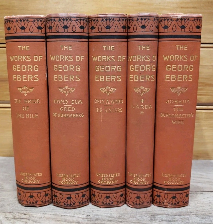The Historical Romances of Georg Ebers Lot Of 5 From Late 1800s HC