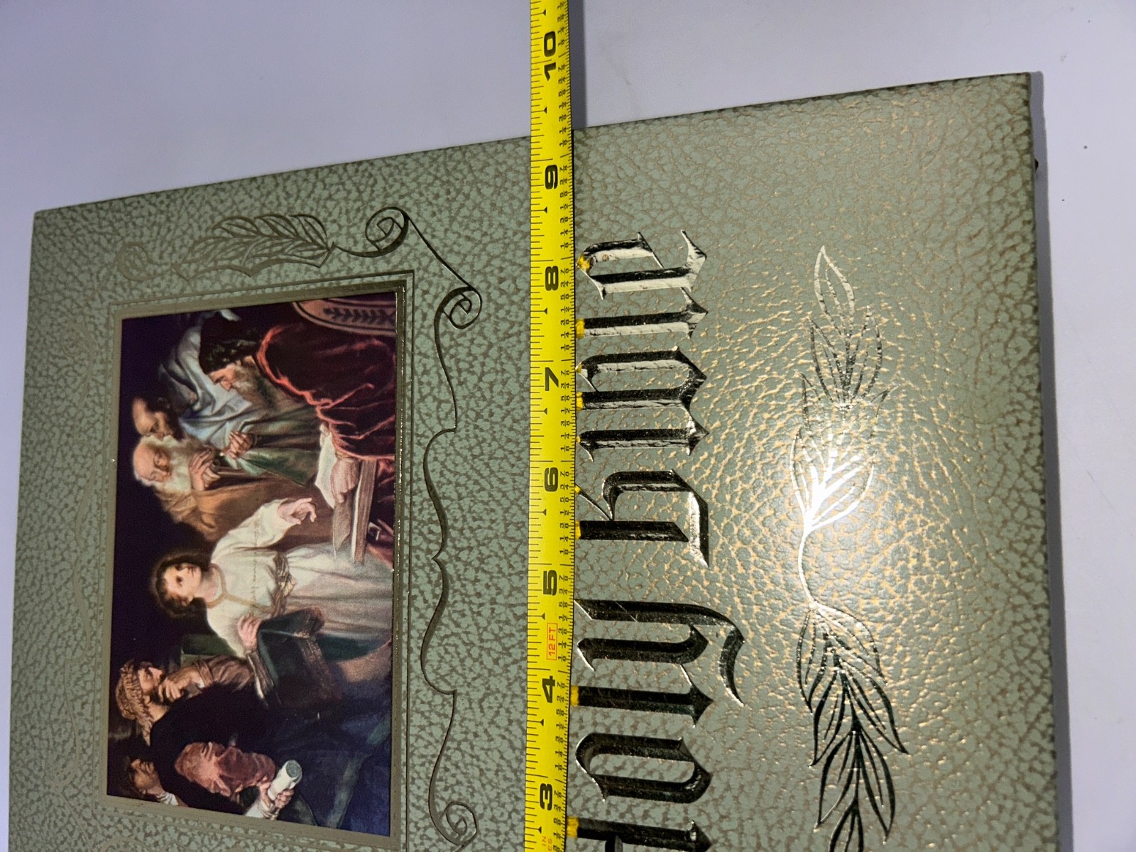 Catholic Holy Bible Heirloom Edition, Green Leather 12″X9″ Gold Edge KJV 1971