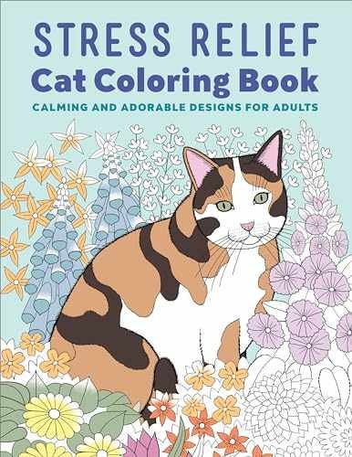 Stress Relief Cat Coloring Book: – Paperback, by Rockridge Press – Very Good