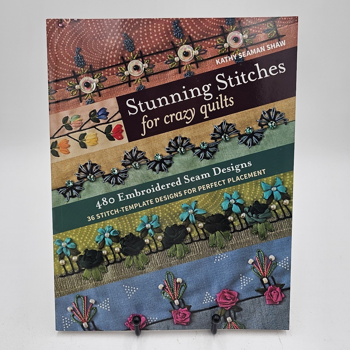 MINT | Stunning Stitches for Crazy Quilts Kathy Shaw | Embroidery Seam Designs
