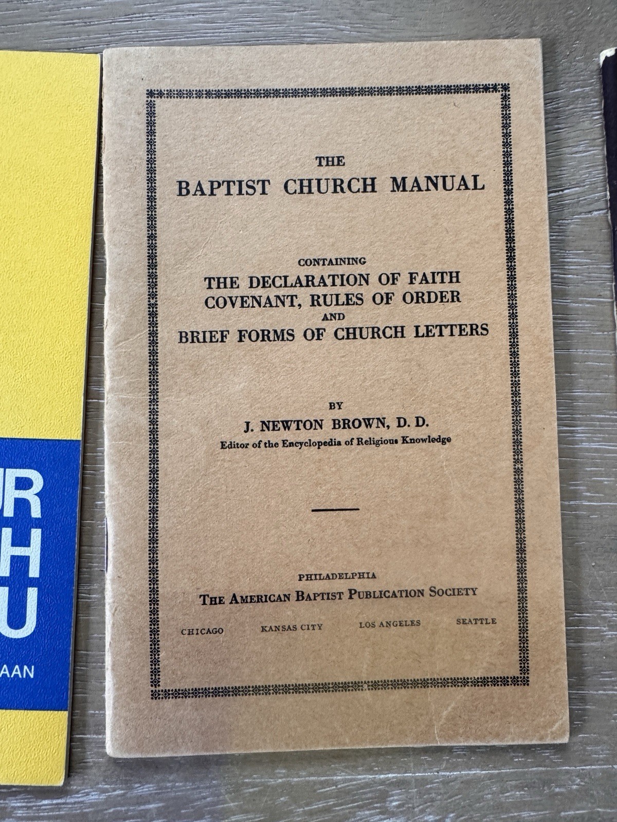 VTG Baptist Church Manual & Publications Lot Of 10 Christian, Trail of Blood