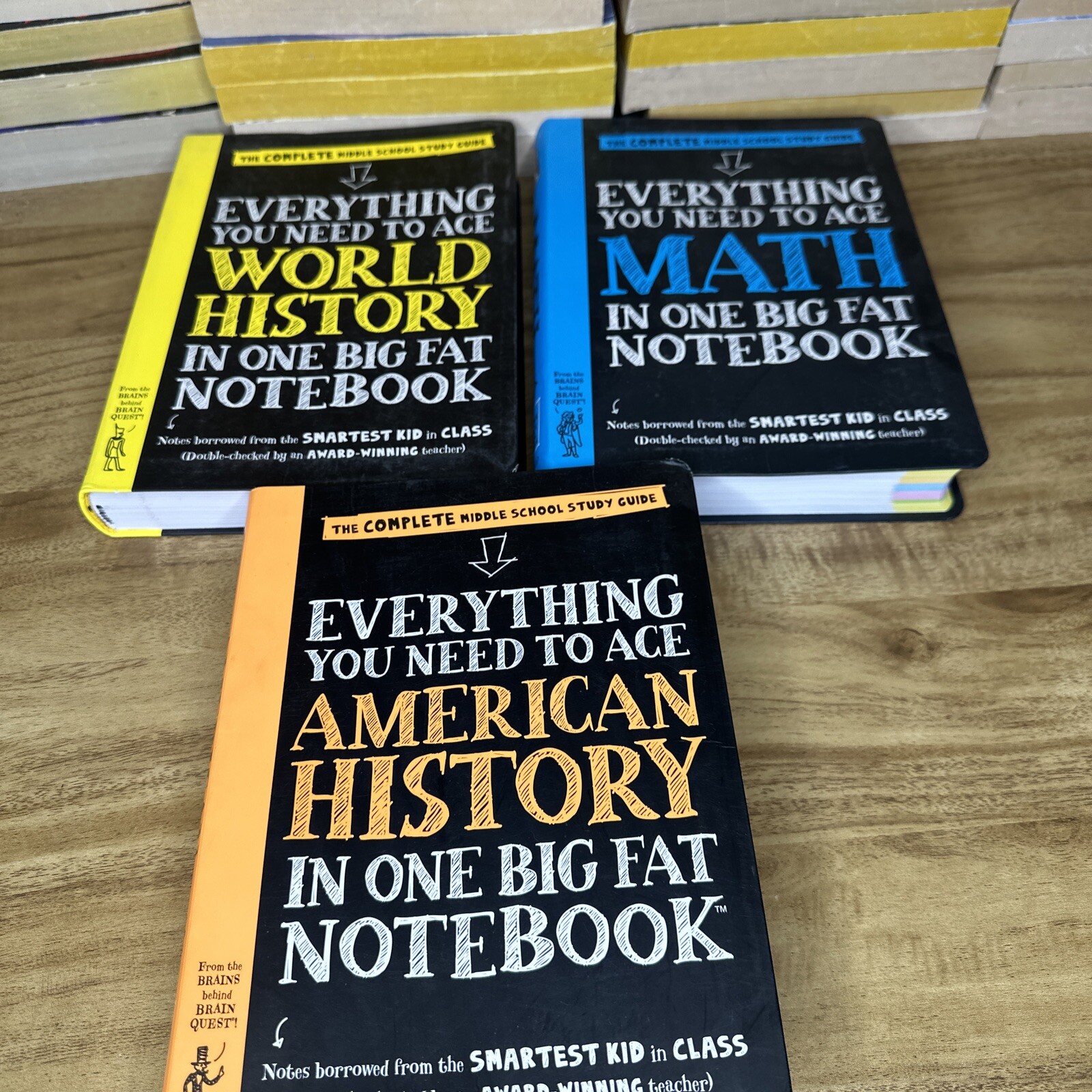 Lot of 3 THE COMPLETE MIDDLE SCHOOL STUDY GUIDE Big Fat Note Book Set
