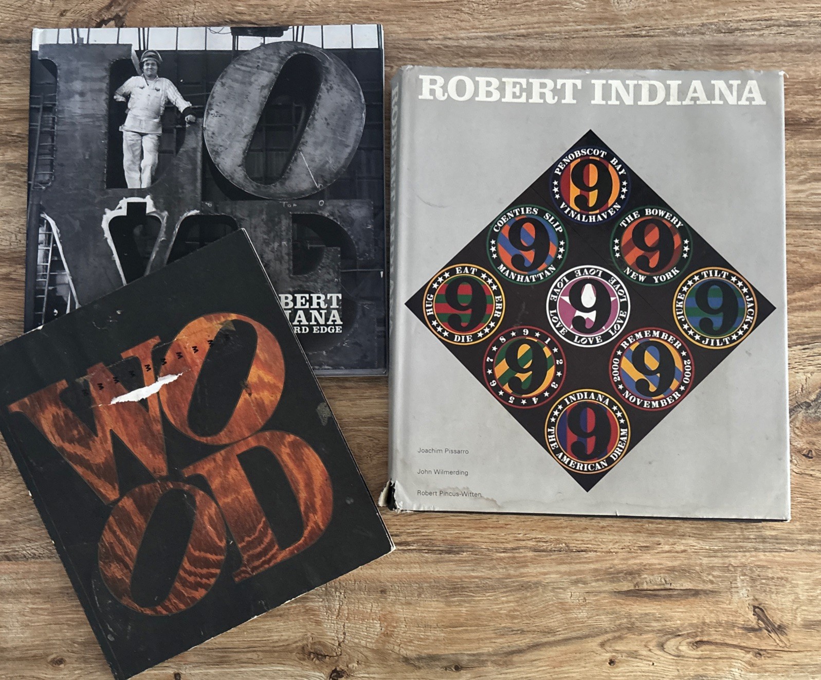 Robert Indiana: 3 Books – The Artist and His Work 1955 – 2005 ; Wood; Hard Edge