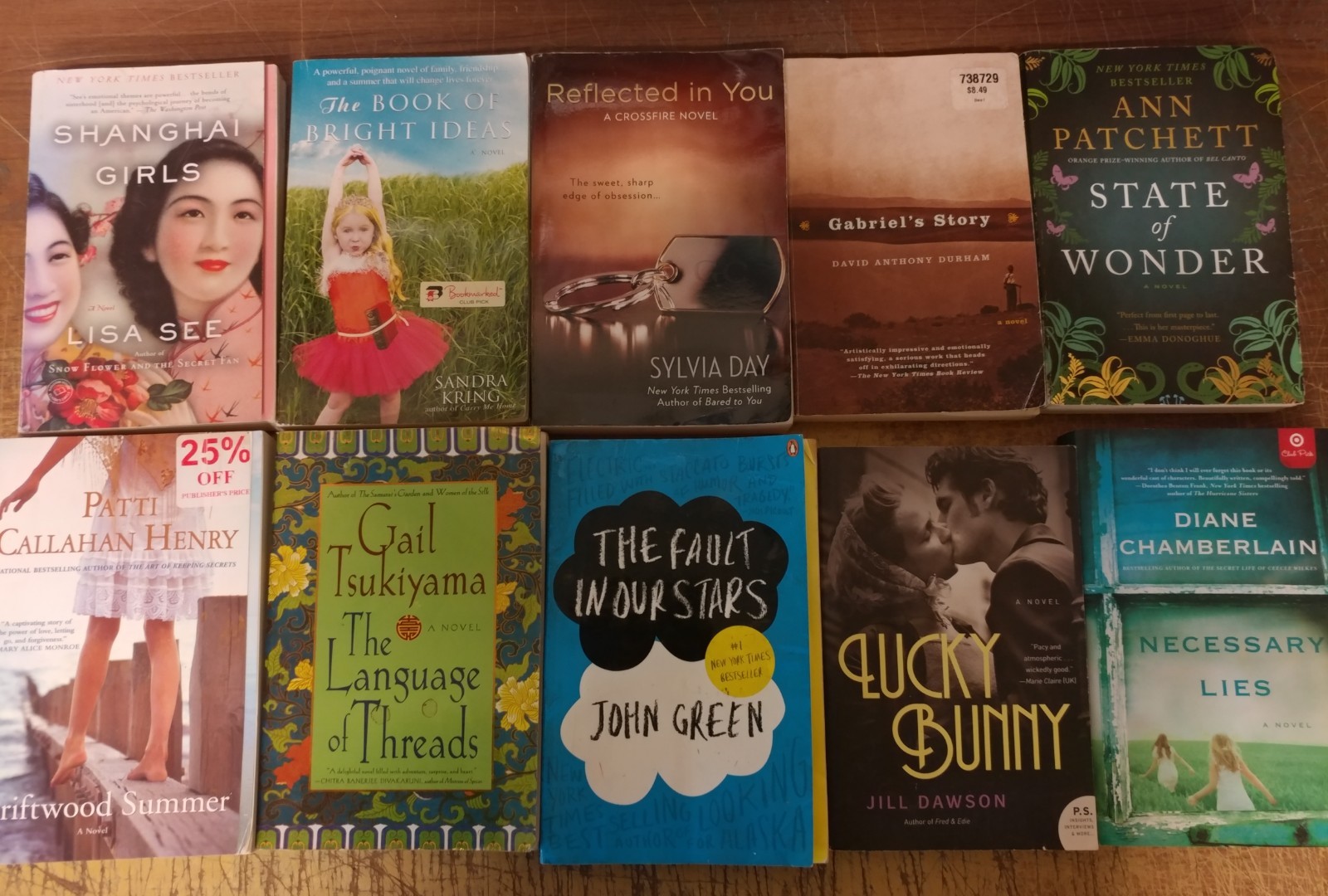 Lot of 10-LBS Large Trade Literature Fiction Paperback BestSeller RANDOM Books